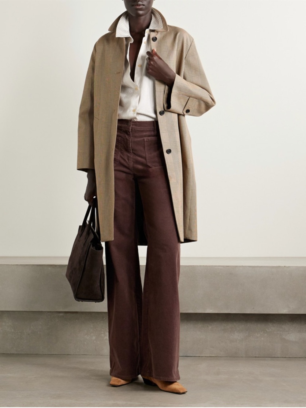 NILI LOTAN NWT Florence Corduroy Pants High Rise Cafe Brown 4 - Picture 2 of 10